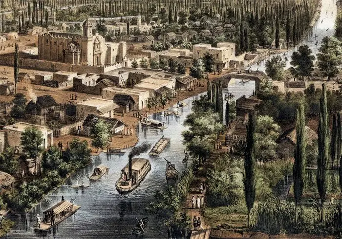Lakes and ditches in Mexico City