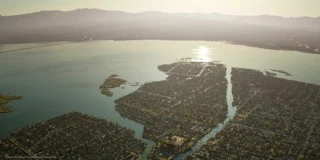 Chinampas a lo lejos