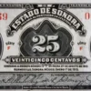 Billete del estado de Sonora 25 centavos