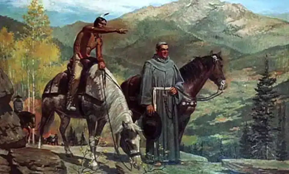 Representación artística de fray Marcos de Niza