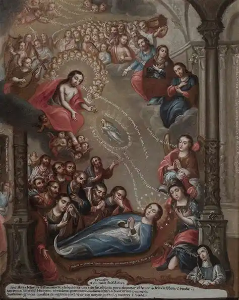 Escena religiosa virreinal (pintura novohispana)
