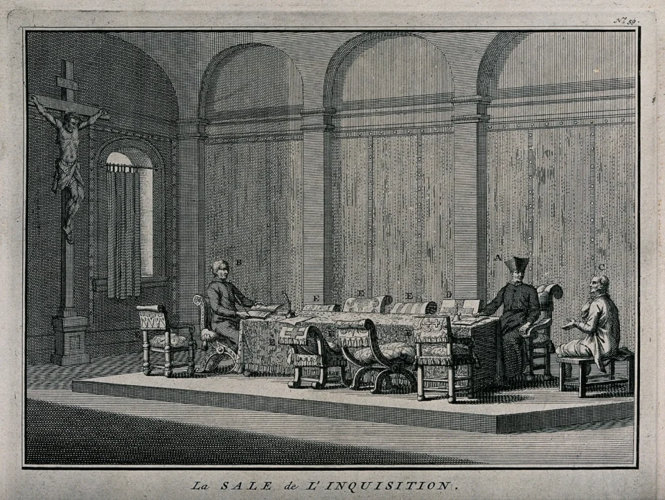 Sala de interrogatorio de la Inquisición española.