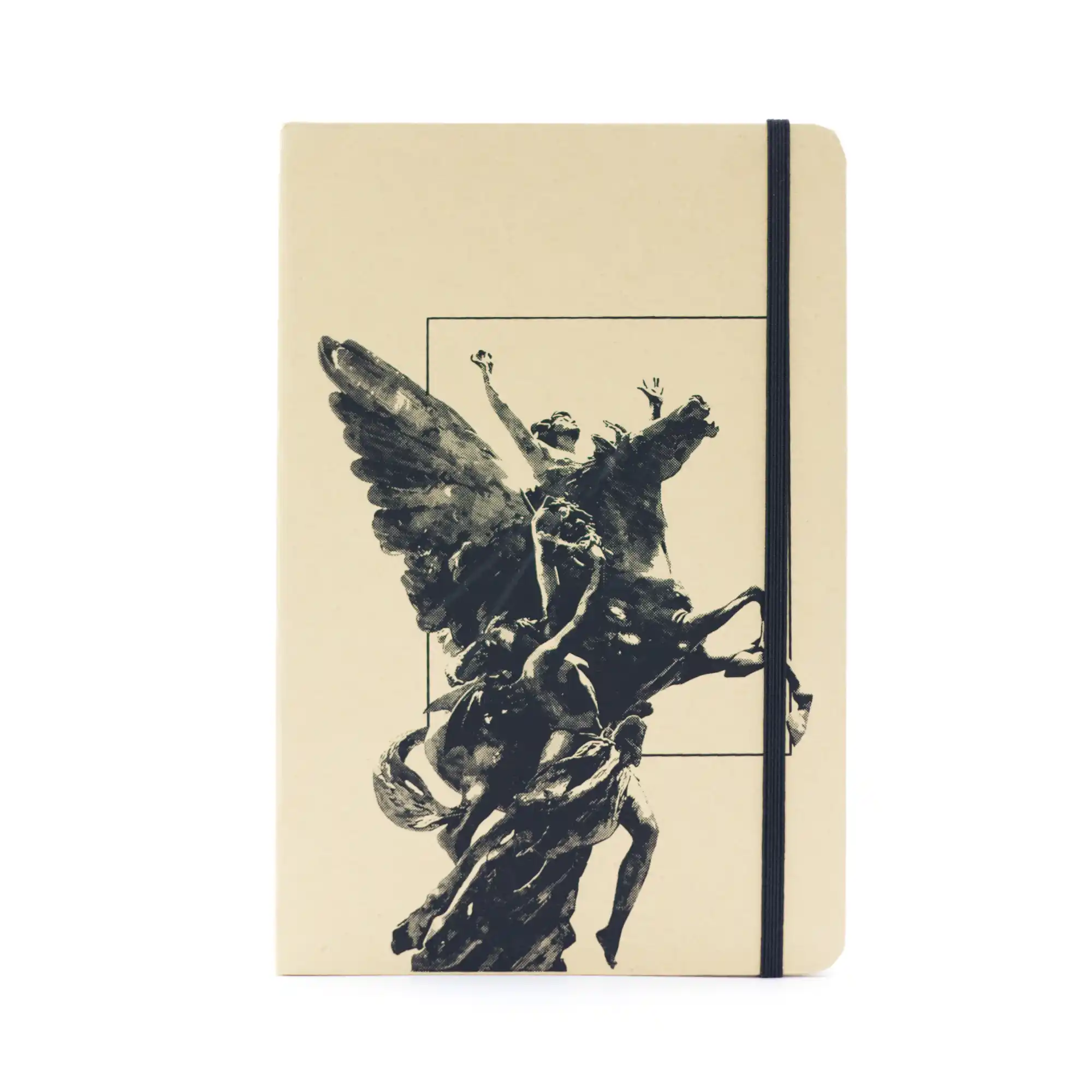 Front photo of Arena de Mazunte notebook with Pegasus design from the Palace of Fine Arts.