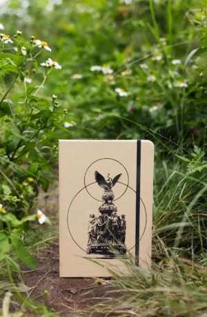 Foto de Libreta Arena de Mazunte con diseño inspirado en el Conjunto escultórico de la cúpula del Palacio de Bellas Artes 06