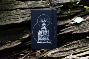 Foto de Libreta Negra con diseño inspirado en el Conjunto escultórico de la cúpula del Palacio de Bellas Artes 02