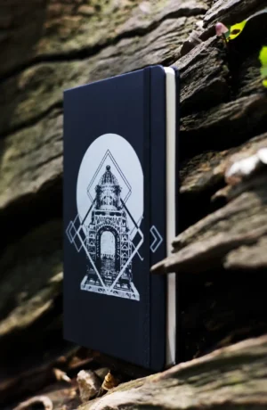 Photo of Black Notebook with design inspired by the Monument to the Revolution 01