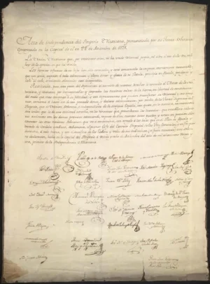 Acta de Independencia del Imperio Mexicano (28 de septiembre de 1821