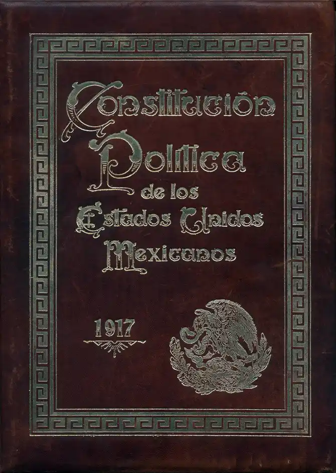 Portada original de la Constitución Política de los Estados Unidos Mexicanos