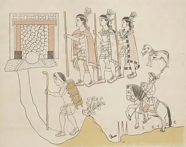 Entrada de los españoles a Chalco, en la vía a Tenochtitlán