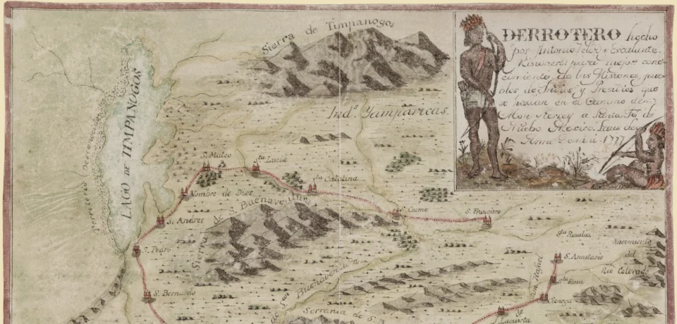 Mapa de las provincias internas del norte de la Nueva España
